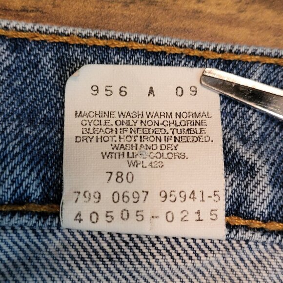 Vtg Levi's Jeans Mens 42x32 Measures 40x29 Orange Tab 505 USA 90's Raw Hem - Picture 5 of 10